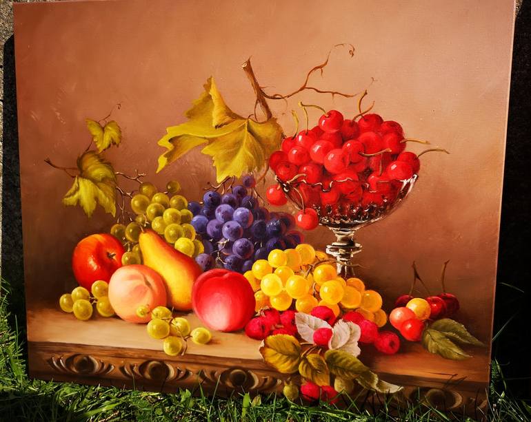 Original Photorealism Food Painting by Diana Serviene