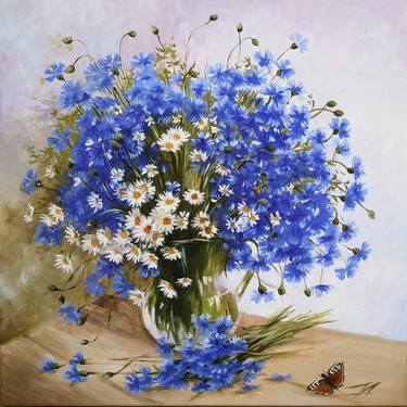 Original Photorealism Floral Paintings by Diana Serviene