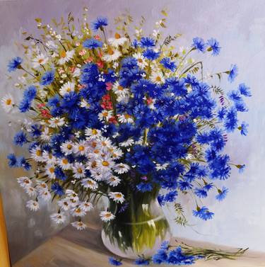 Original Photorealism Floral Paintings by Diana Serviene
