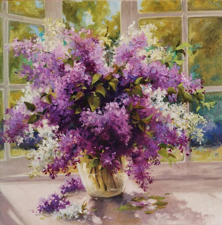 Lilac Painting by Diana Serviene | Saatchi Art