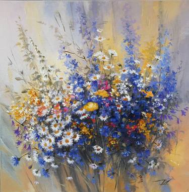Original Photorealism Floral Paintings by Diana Serviene