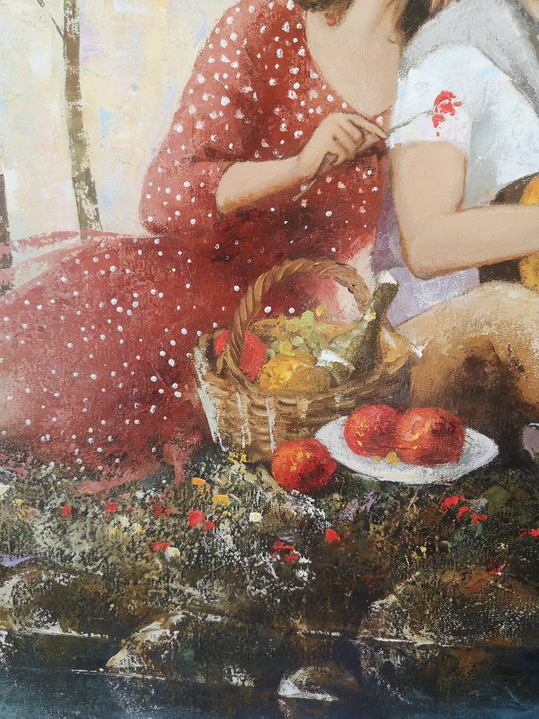 Original Impressionism Love Painting by Diana Serviene