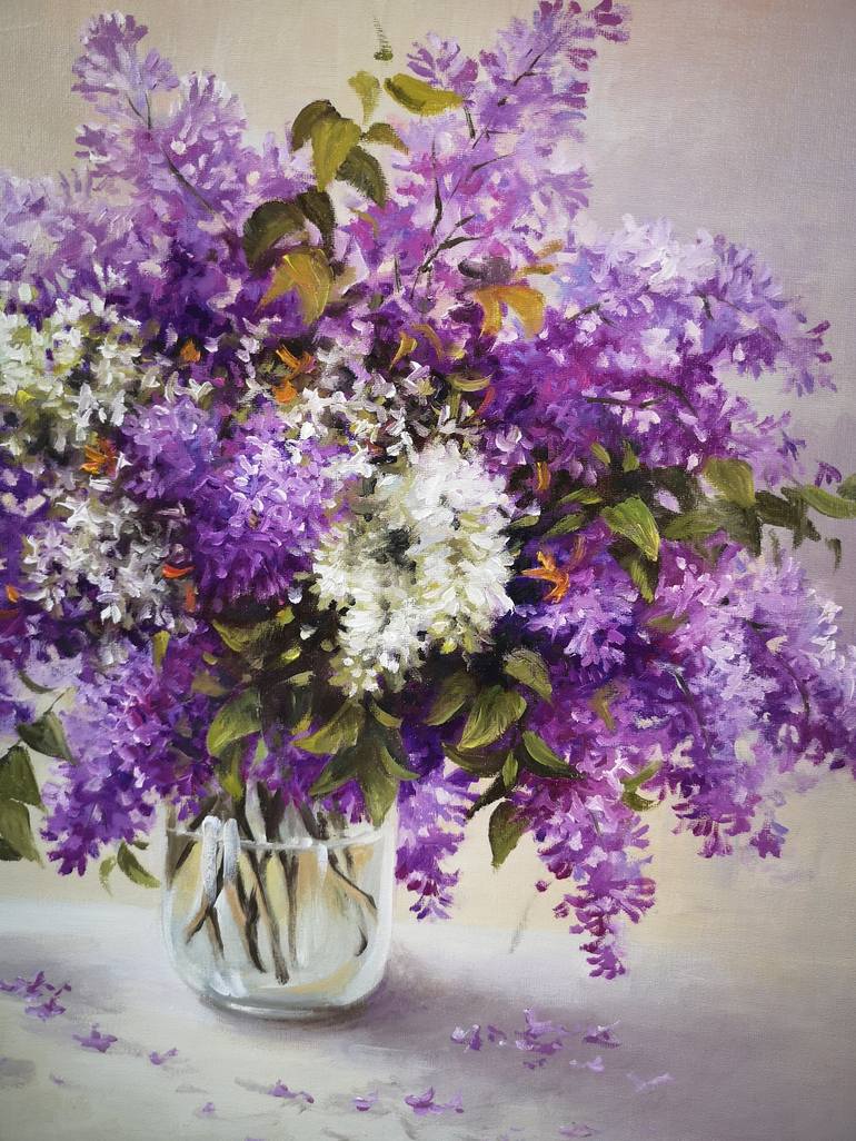 Flowers Painting by Diana Serviene | Saatchi Art