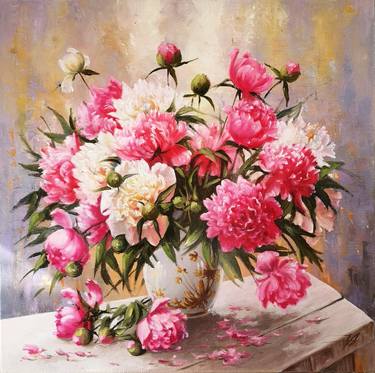 Original Realism Floral Paintings by Diana Serviene