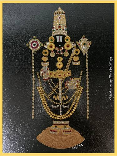 Glass painting of Lord Venkateswara - Jewellery thumb