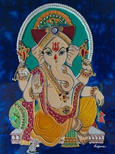 Ganesha  Ganpati  Ganesh ji  Indian God Digital Art Print Digital Download Active