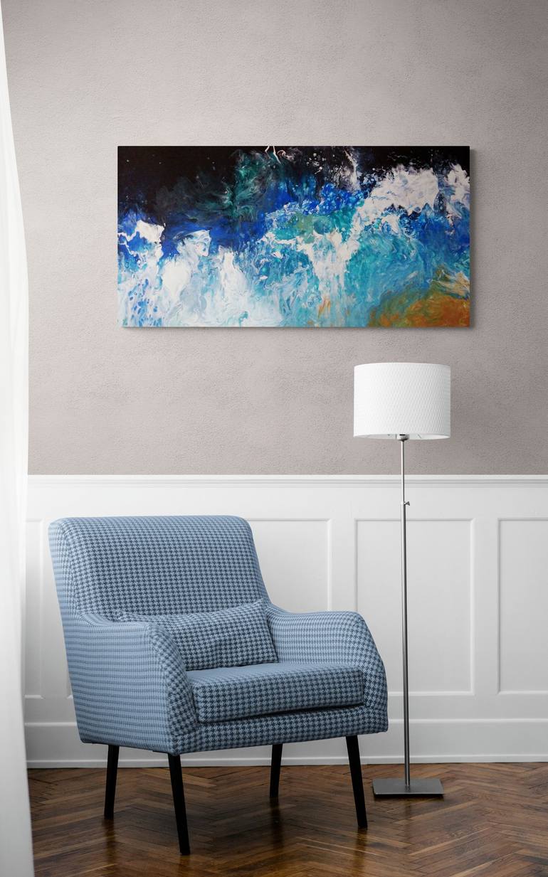 Original Abstract Seascape Painting by Djuliana Prix