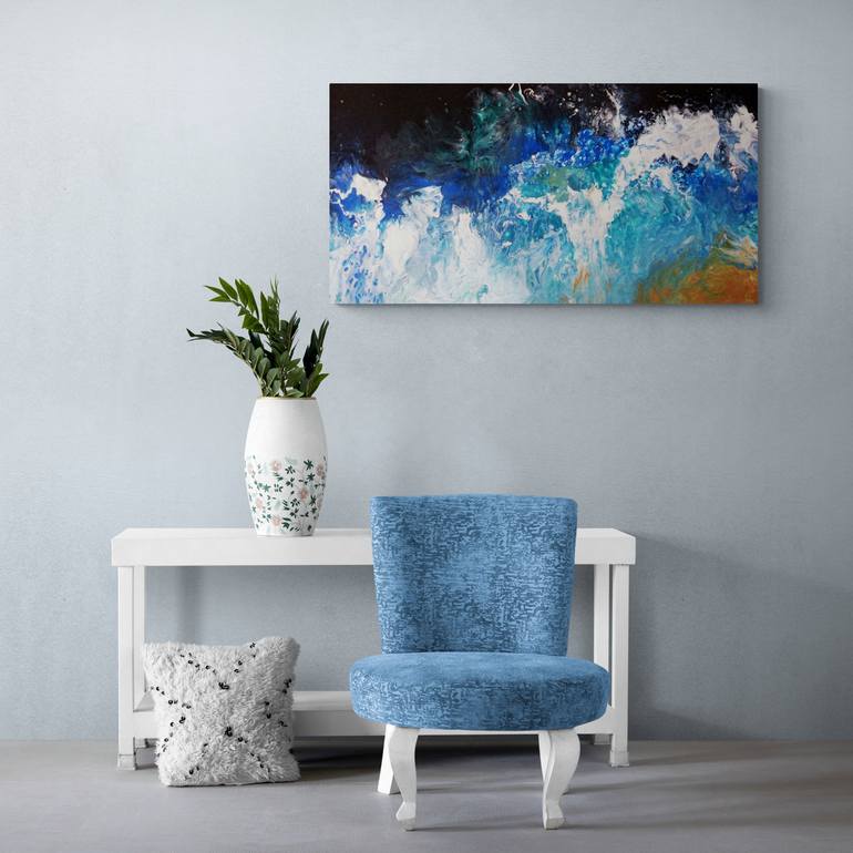 Original Abstract Seascape Painting by Djuliana Prix