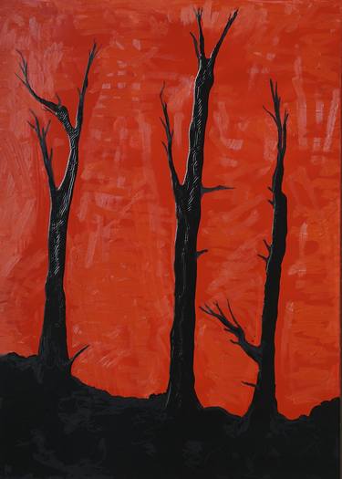 Print of Abstract Expressionism Tree Paintings by KIVANÇ NALÇA