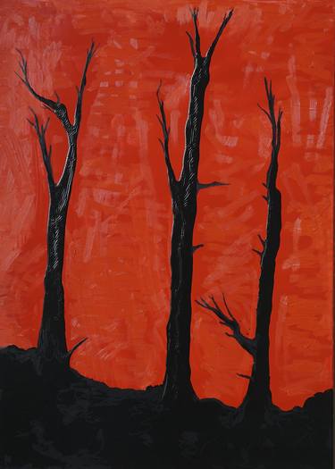 Print of Abstract Expressionism Tree Paintings by Kivanç Nalça
