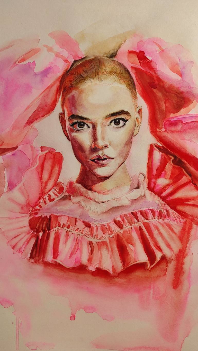 The portrait of Anya Taylor-Joy. Drawing by Kseniya Morozova | Saatchi Art