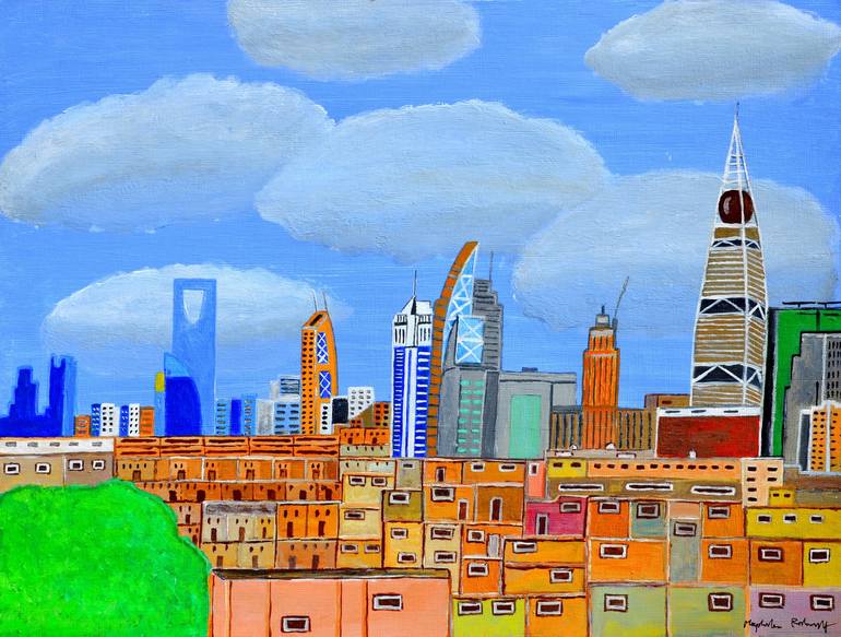 Riyadh, Saudi Arabia Painting by Magdalena Frohnsdorff | Saatchi Art