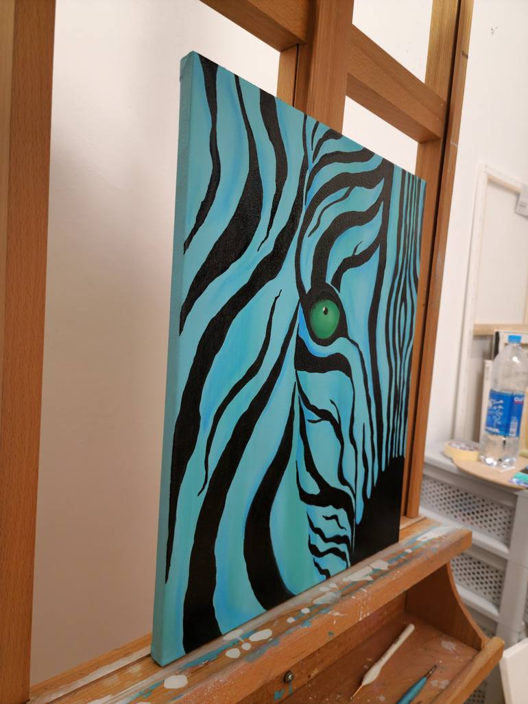 Original Abstract Animal Painting by Olya Enina