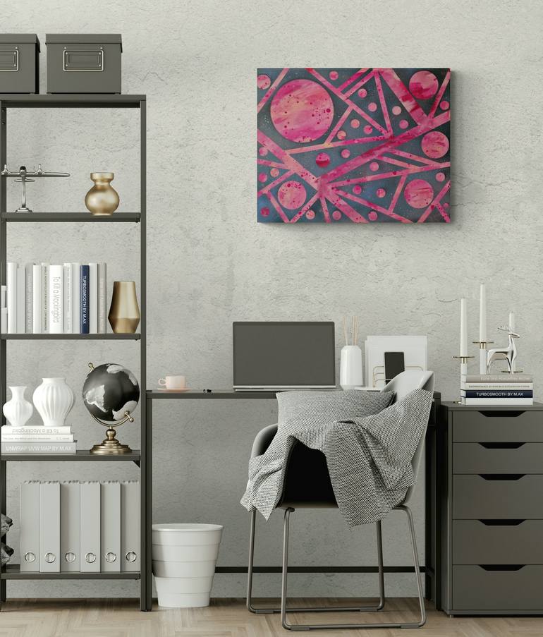 Original Abstract Geometric Painting by Olya Enina