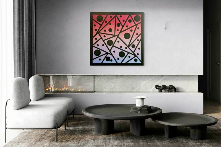 Original Abstract Geometric Painting by Olya Enina