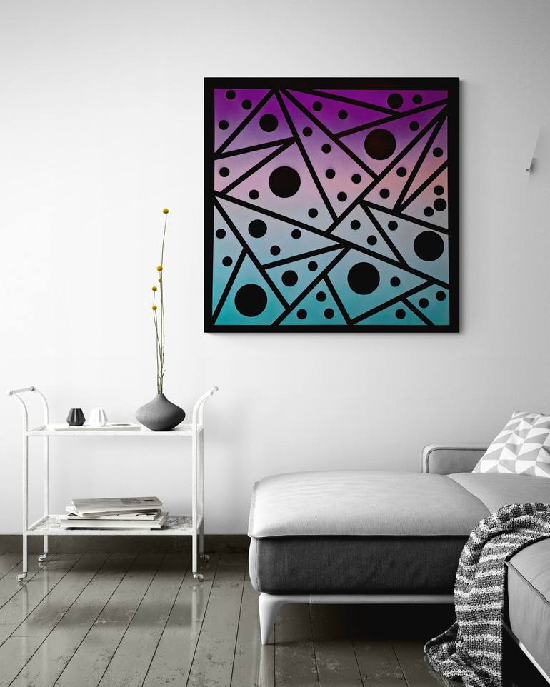 Original Abstract Geometric Painting by Olya Enina