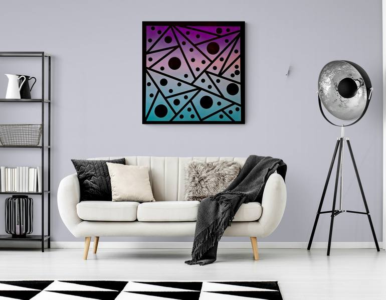 Original Abstract Geometric Painting by Olya Enina