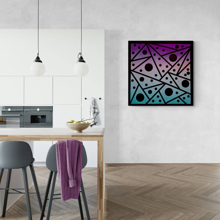 Original Abstract Geometric Painting by Olya Enina