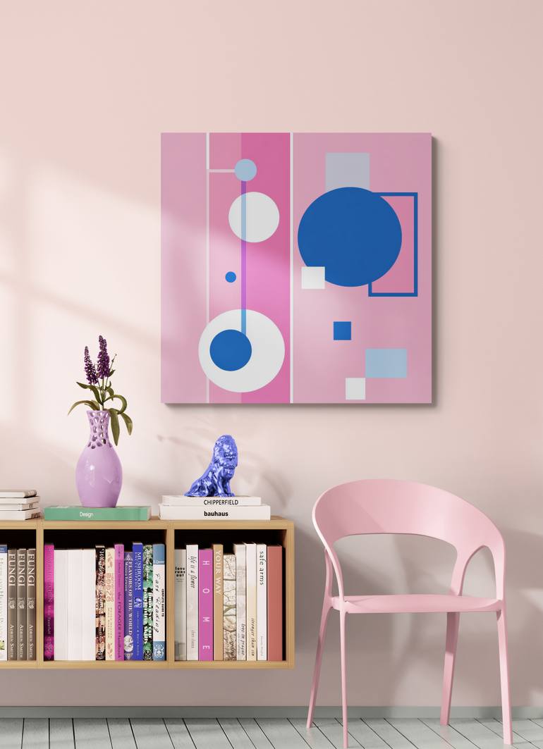 Original Abstract Geometric Painting by Olya Enina