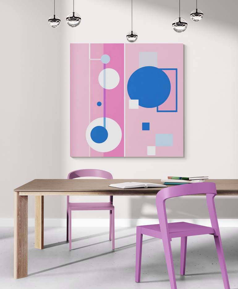 Original Abstract Geometric Painting by Olya Enina