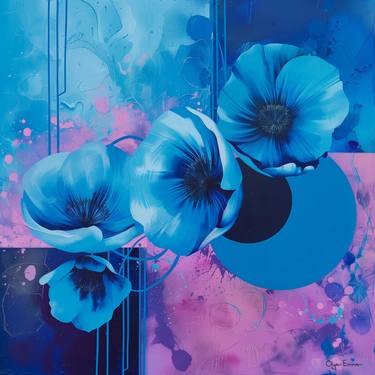Original Abstract Floral Digital by Olya Enina