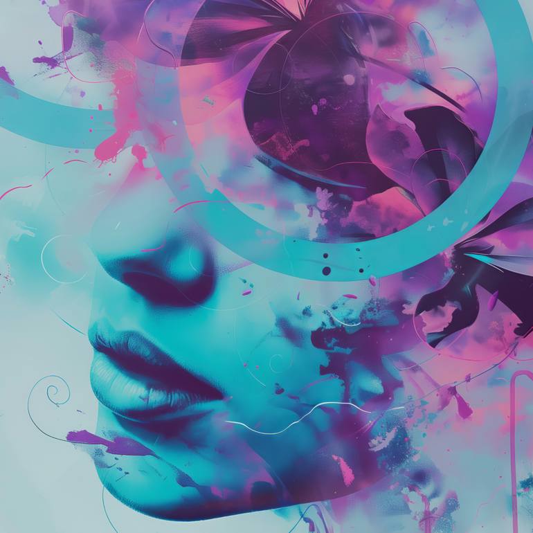 Original Abstract People Digital by Olya Enina
