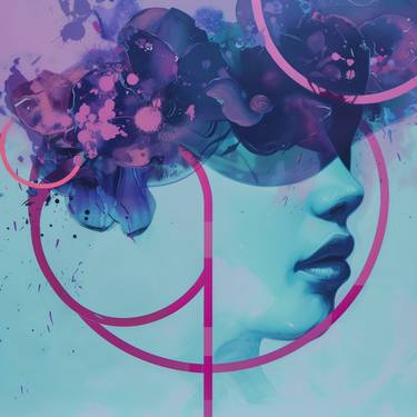 Original Abstract Women Printmaking by Olya Enina