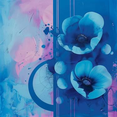 Original Abstract Floral Digital by Olya Enina