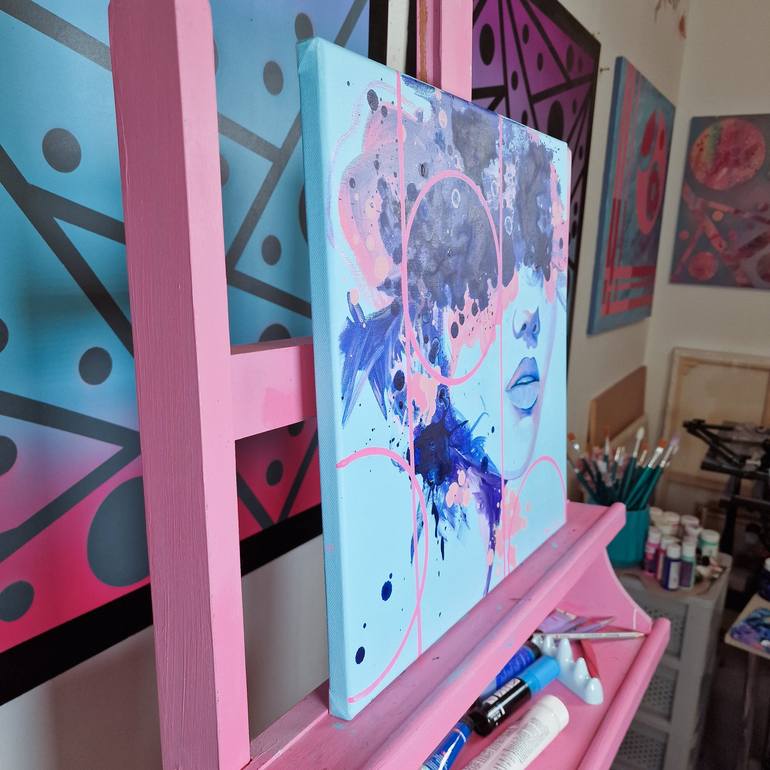 Original Abstract Women Painting by Olya Enina