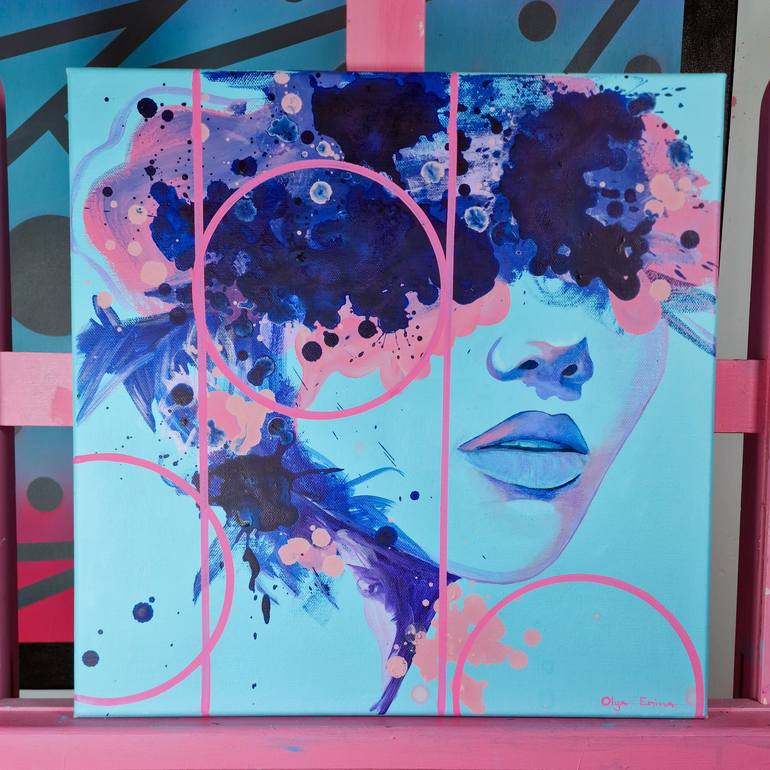 Original Abstract Women Painting by Olya Enina