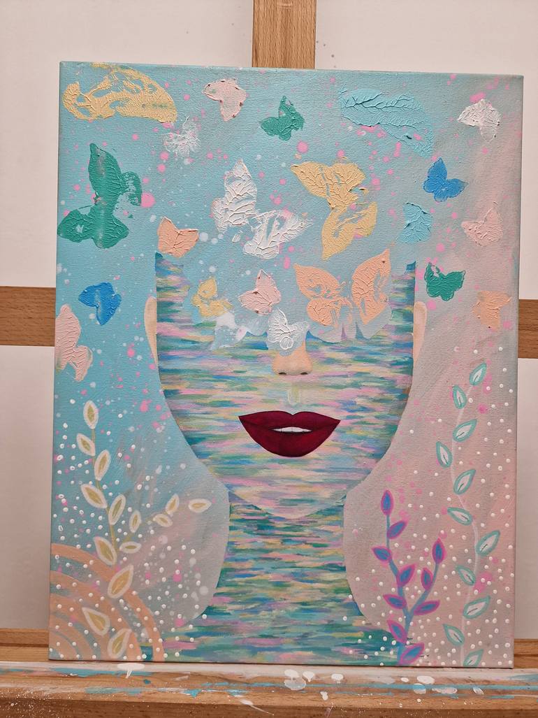 Original Portraiture People Painting by Olya Enina