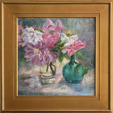 Original Impressionism Floral Paintings by Ann M Lawtey
