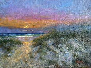 Original Beach Painting by Ann M Lawtey