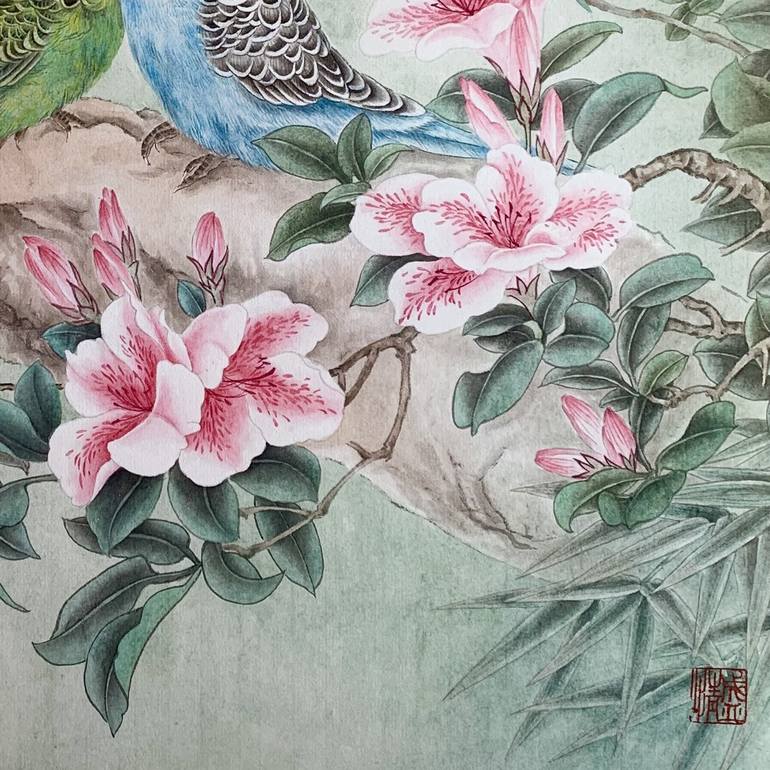 Original Fine Art Animal Painting by Fiona Sheng