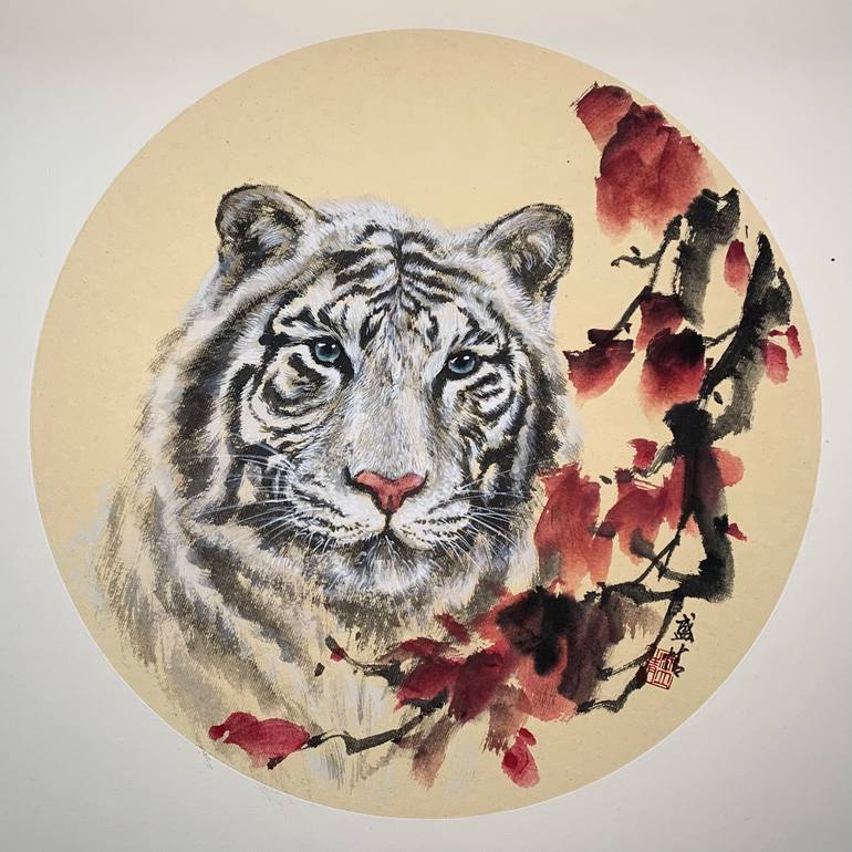 Original Expressionism Animal Painting by Fiona Sheng