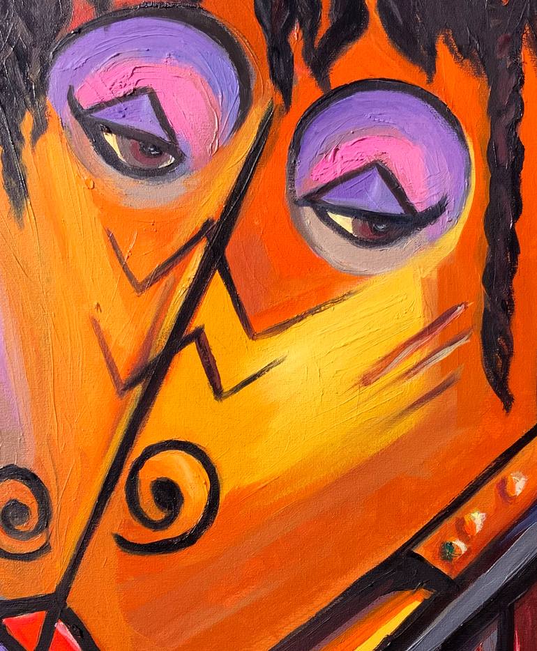 Original Abstract Expressionism Abstract Painting by Bode Meshioye
