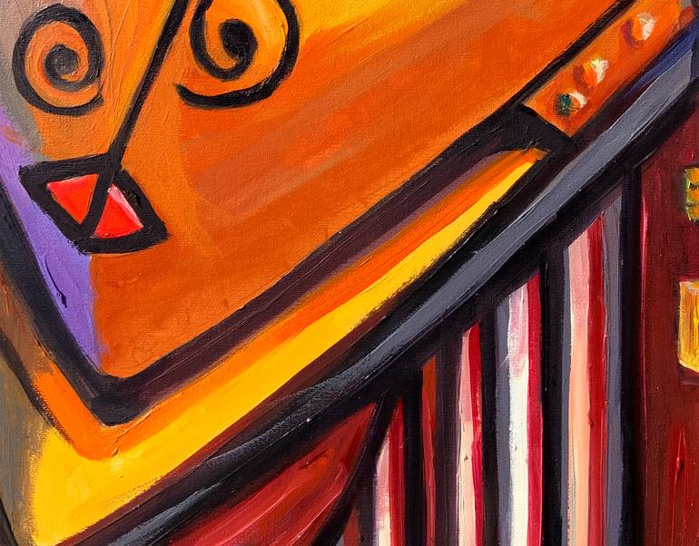 Original Abstract Expressionism Abstract Painting by Bode Meshioye