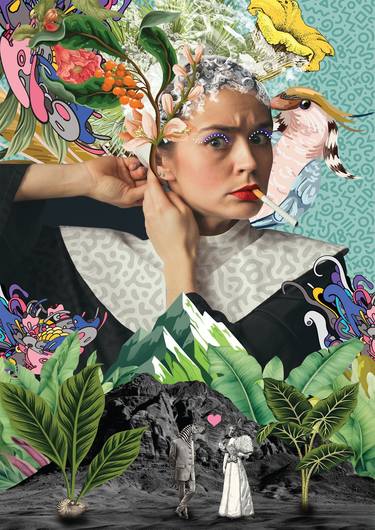 Original Portraiture People Mixed Media by Dawn Fincham