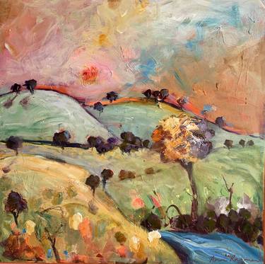 Original Abstract Landscape Paintings by Ann Rayment