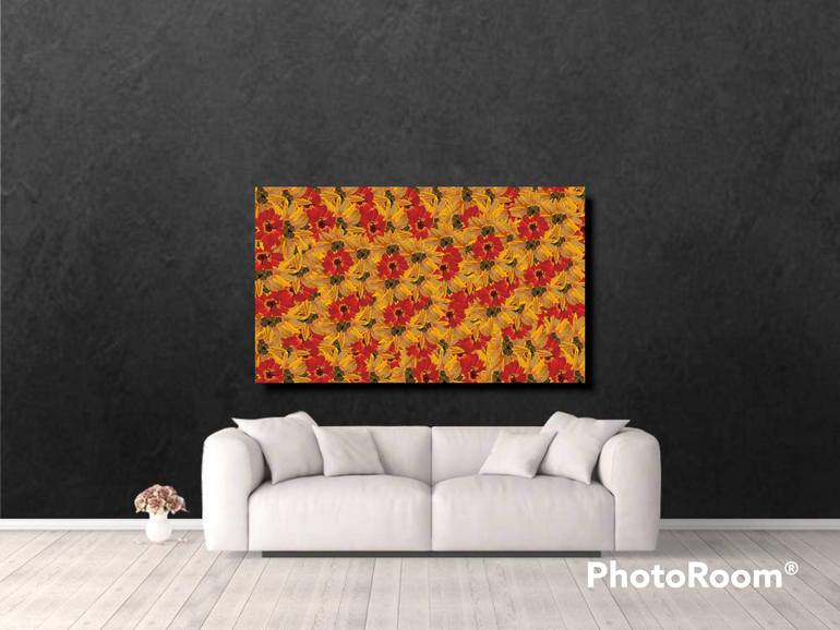 Original Art Deco Nature Painting by Kanhaiya Mehto