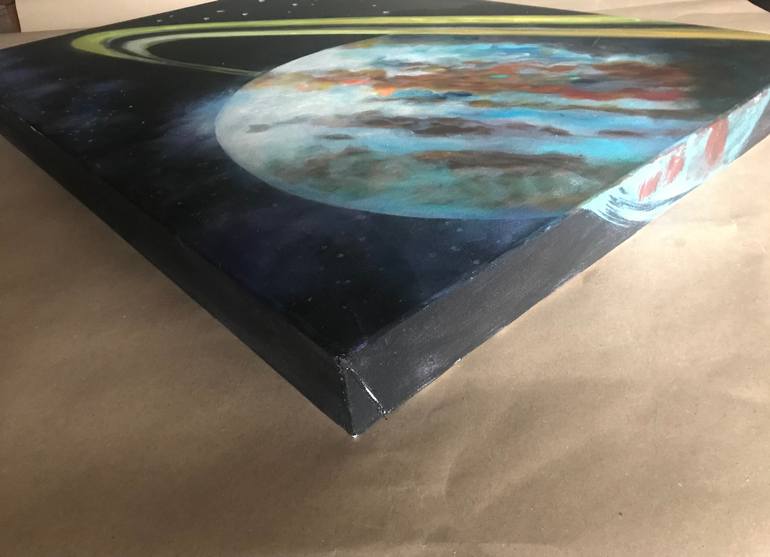 Original Modernism Outer Space Painting by Tetyana Drankevyc
