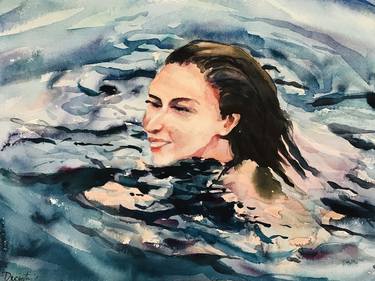 Original Abstract Expressionism Water Paintings by Teresa Decinti