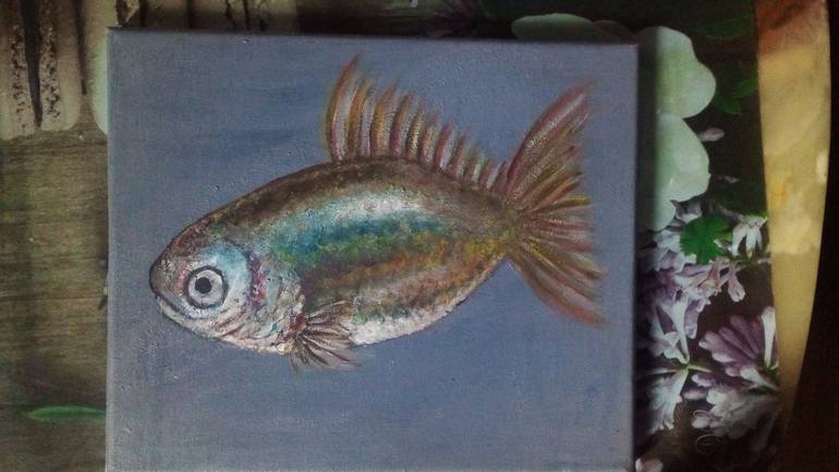 Original Contemporary Fish Painting by Maia Bilikhodze