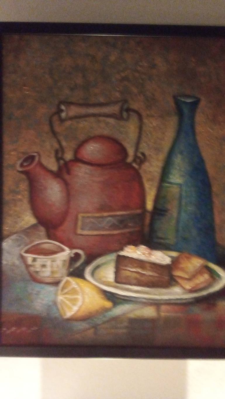 Original Minimalism Food & Drink Painting by Maia Bilikhodze