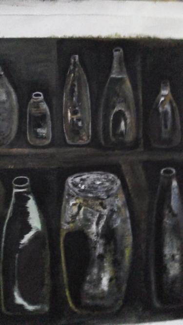 Old empty wine bottles thumb