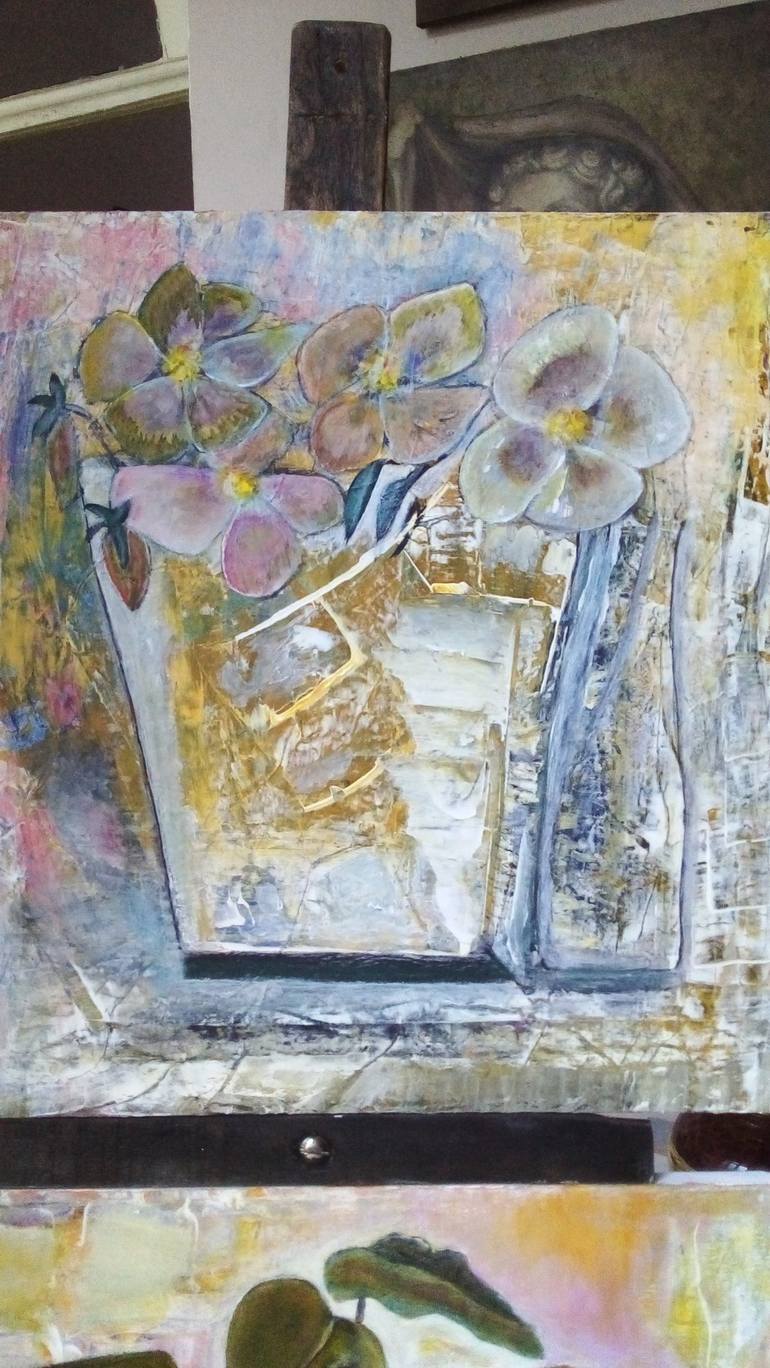 Original Contemporary Floral Painting by Maia Bilikhodze