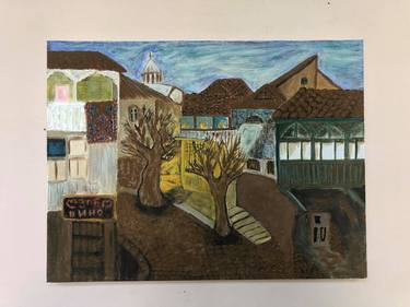 Old Tbilisi Urban Landscape Painting thumb