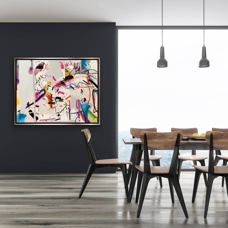 Original Abstract People Painting by Joanna Wilson