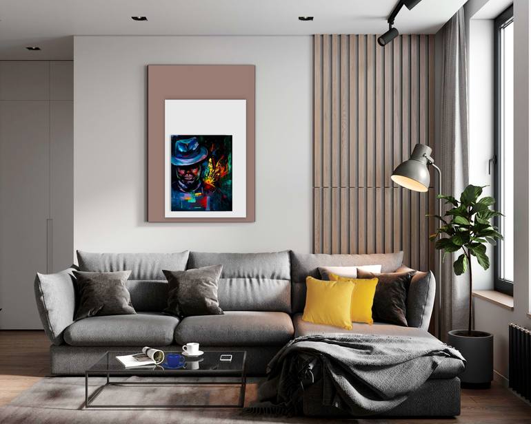 Original Expressionism Men Painting by Valeria Luchistaya