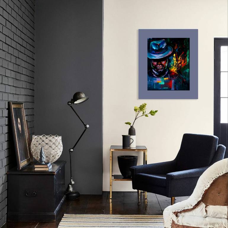 Original Expressionism Men Painting by Valeria Luchistaya